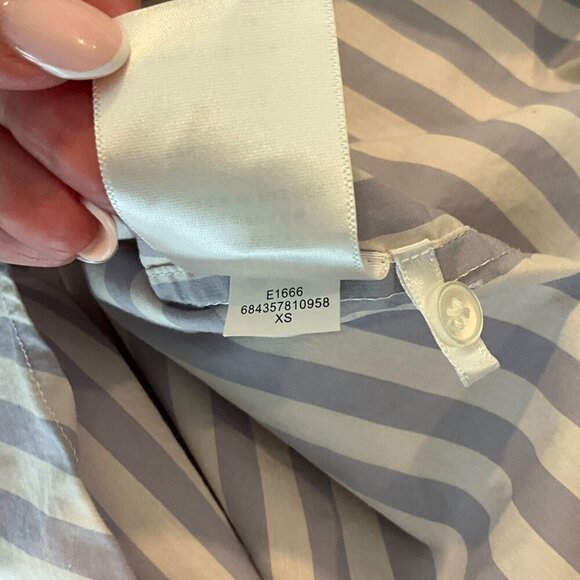 AYR The Deep End Shirt Lilac White Button Up Size XS Striped Long Sleeve - Picture 9 of 9